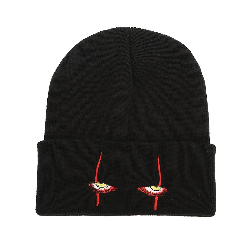 Embroidered Knitted Hat Warm Wool Cap Couple Versatility