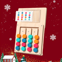 Colorful Wooden Matching Game for Kids Early Learning with Transparent Board
