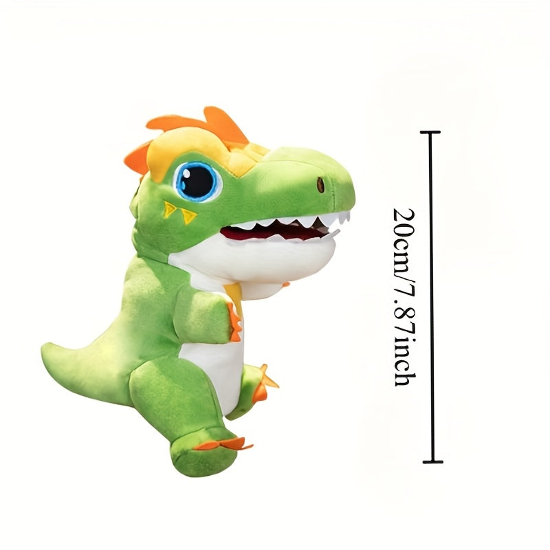 19 Double Crown T-Rex Hand Doll Red Green Dinosaur Educational Toy for Kids