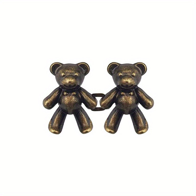 1 Pair Bear Waist Pin Waist Buckle No Sewing Detachable Buttons For Waist Adjust