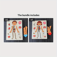 Kids' Wooden Human Body Jigsaw Puzzle Toy