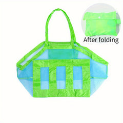 Kids Beach Sand Toy Bag - Storage Bag for Sand Toys, Swimming Pool, Bath Toys