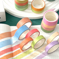8 Rolls Grid Plaid Washi Tape Decorative Sticker