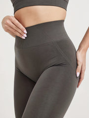 Seamless Hip Lifting Crop Pants High Waist Yoga Leggings