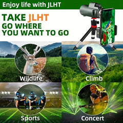 High Magnification Monocular Telescope With Mobile Phone Adapter Tripod