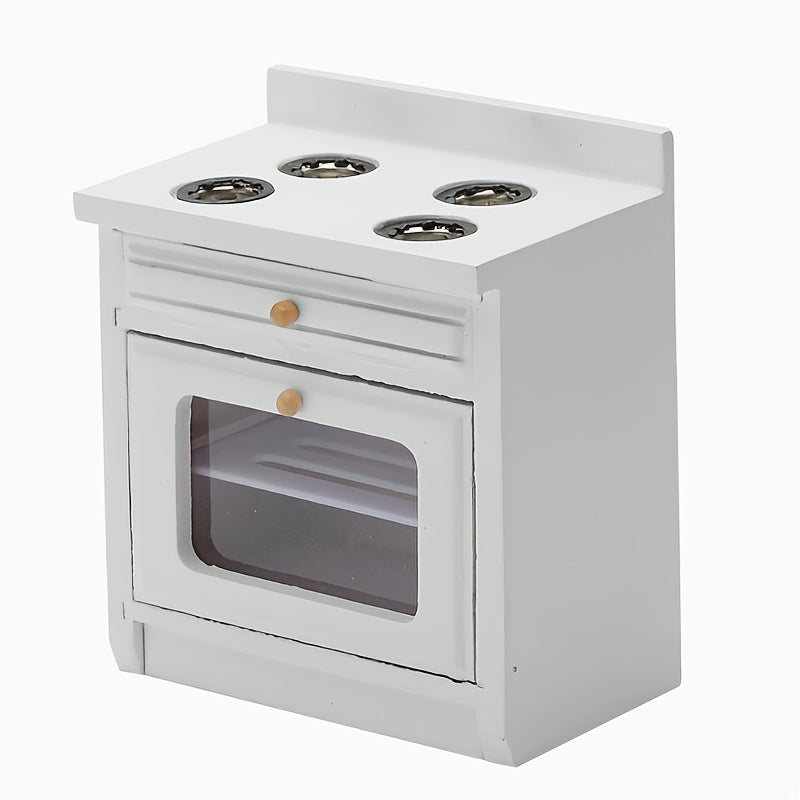 Mini 1:12 Scale Kitchen Set Wooden Cabinets Sink Countertop Cooking Station