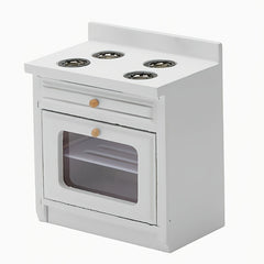 Mini 1:12 Scale Kitchen Set Wooden Cabinets Sink Countertop Cooking Station
