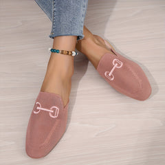 Women's Mesh Mules Closed Toe Slip On Backless Loafers
