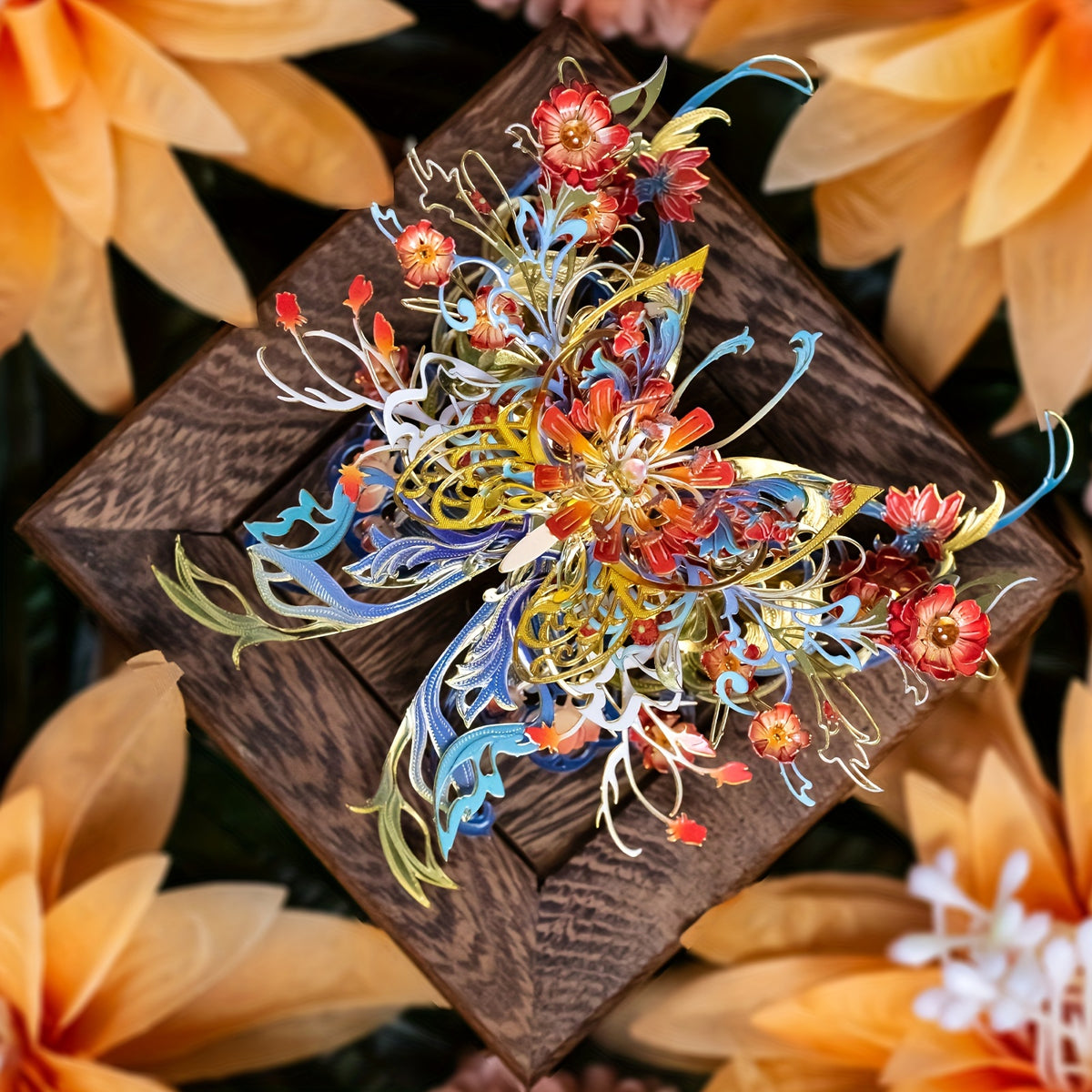 Butterfly Love Flower Metal Puzzle 3D Assembly Toy DIY Christmas Gift