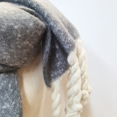 Grey Cashmere Tassel Scarf Winter Shawl