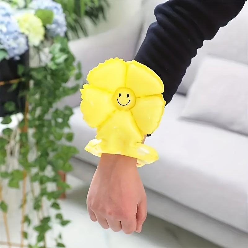 5pcs Happy Face Egg Flowers Wrist Balloon Party Decor