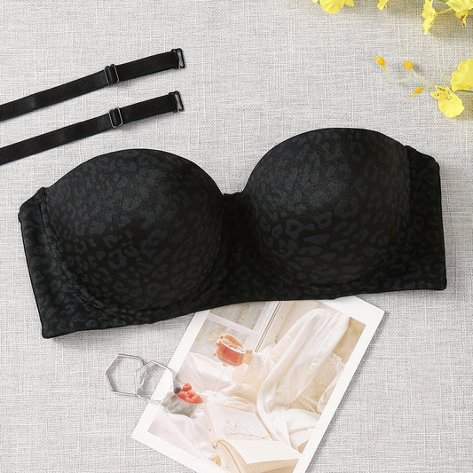  Leopard Print Molded Cup Balconette Bra