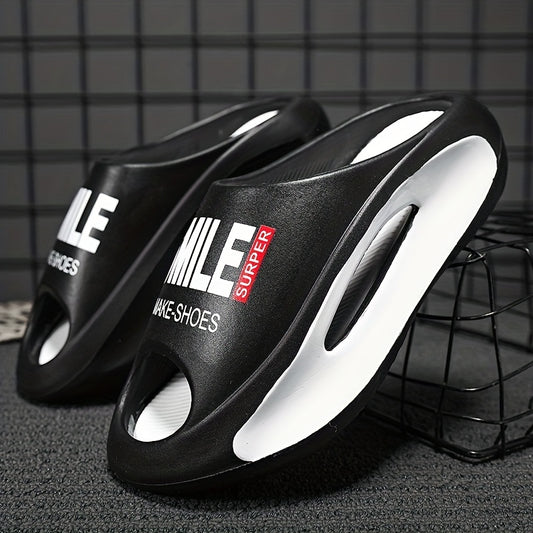 Men's Platform Slides Comfortable Non Slip Cloud Slippers