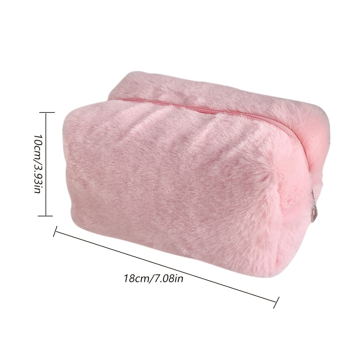 Plush Makeup Bag Large Capacity Soft Travel Cosmetic Bag