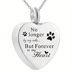 Pet Memorial Heart Pendant Necklace for Dogs and Cats