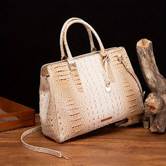Crocodile Embossed Crossbody Handbag