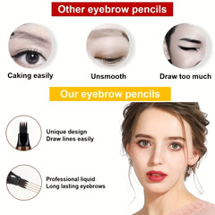 Waterproof Four Point Eyebrow Pencil Long Lasting