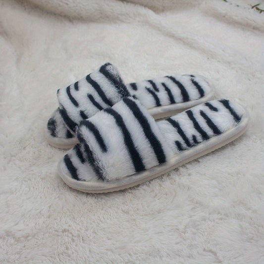 Women's Lightweight Flat Slippers Plush Indoor Shoes