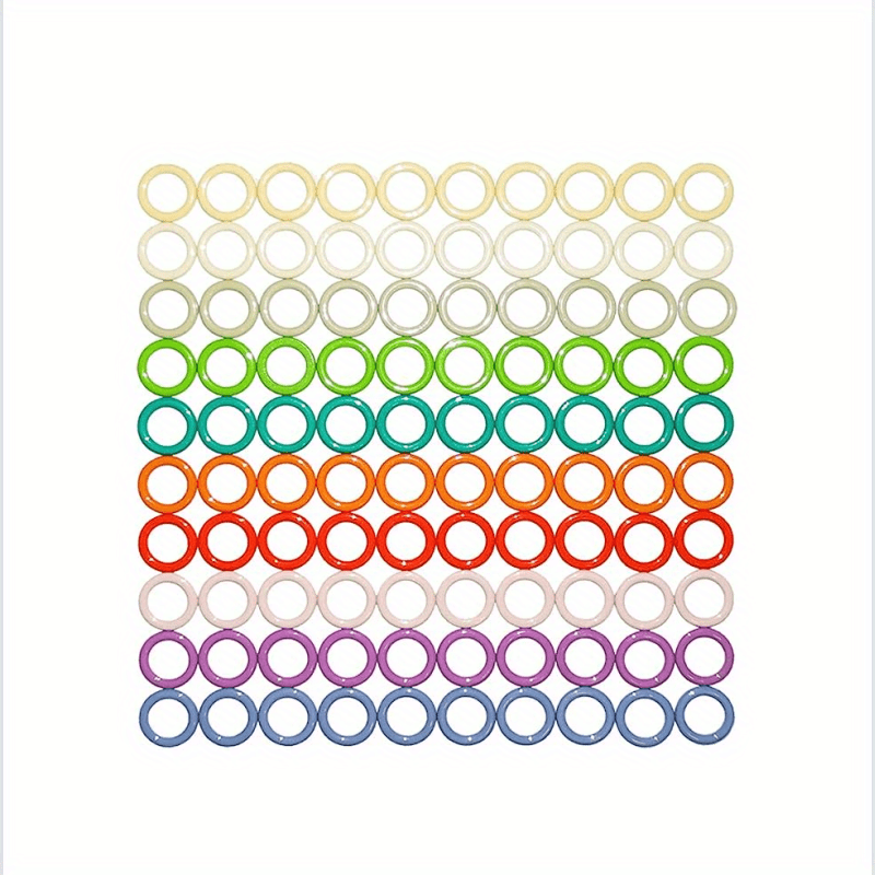 100pcs Round Stitch Markers 10 Colors Practical Crochet Locking Accessories