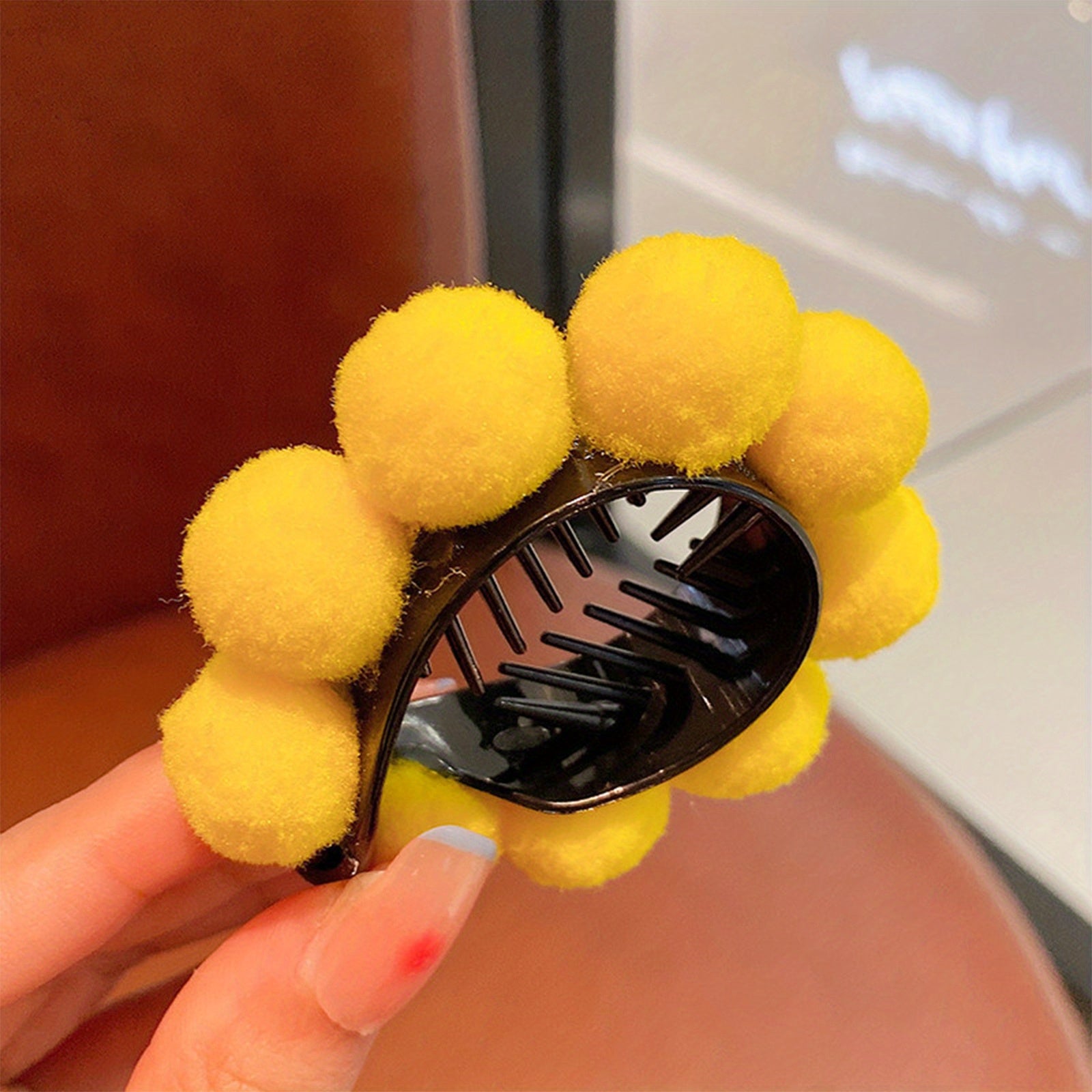 Plush Ball Hair Clip Ponytail Buckle for Baby Girls