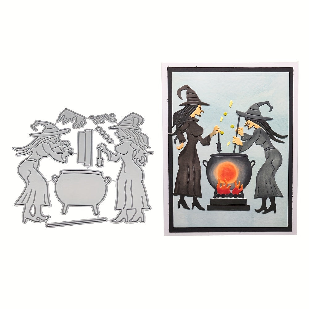 12 Year Old Witch Cooking Soup Metal Cutting Dies Scrapbooking
