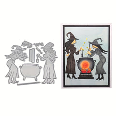 12 Year Old Witch Cooking Soup Metal Cutting Dies Scrapbooking