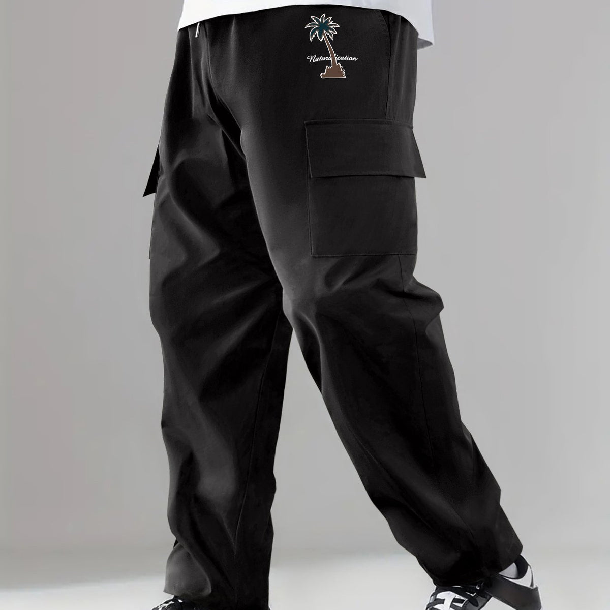 Men s Printed Cargo Pants Street Style Pocket Stretch Casual Pants