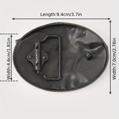 Vintage Eagle Oval Belt Buckle For Women & Men - Western Jeans Accessories