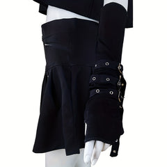 Rivet Belt Decor Punk Gloves Gothic Fingerless Gloves