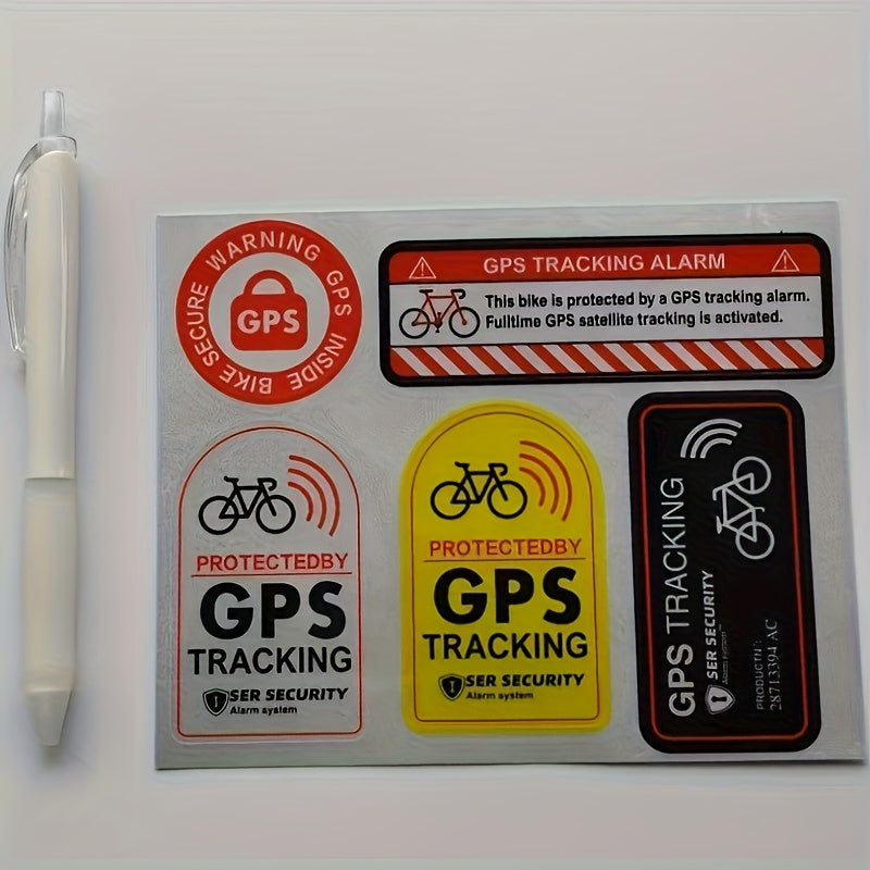 GPS Tracking Bicycle Sticker Glossy Finish Polyvinyl Chloride Label