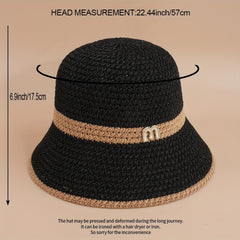 Retro Hollow Summer Sunscreen Bucket Hat British M Mark