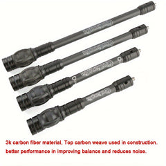 Archery Bow Stabilizer 12 Inch Carbon Fiber Balance Bar for Compound Bow