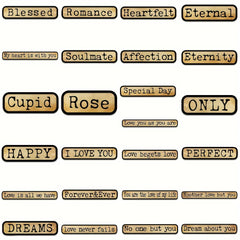 50pcs Retro English Phrases Waterproof Stickers for Water Bottle Laptop
