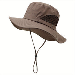 Outdoor Sunshade Bucket Hat Mesh Breathable Unisex Sun Hats Lightweight