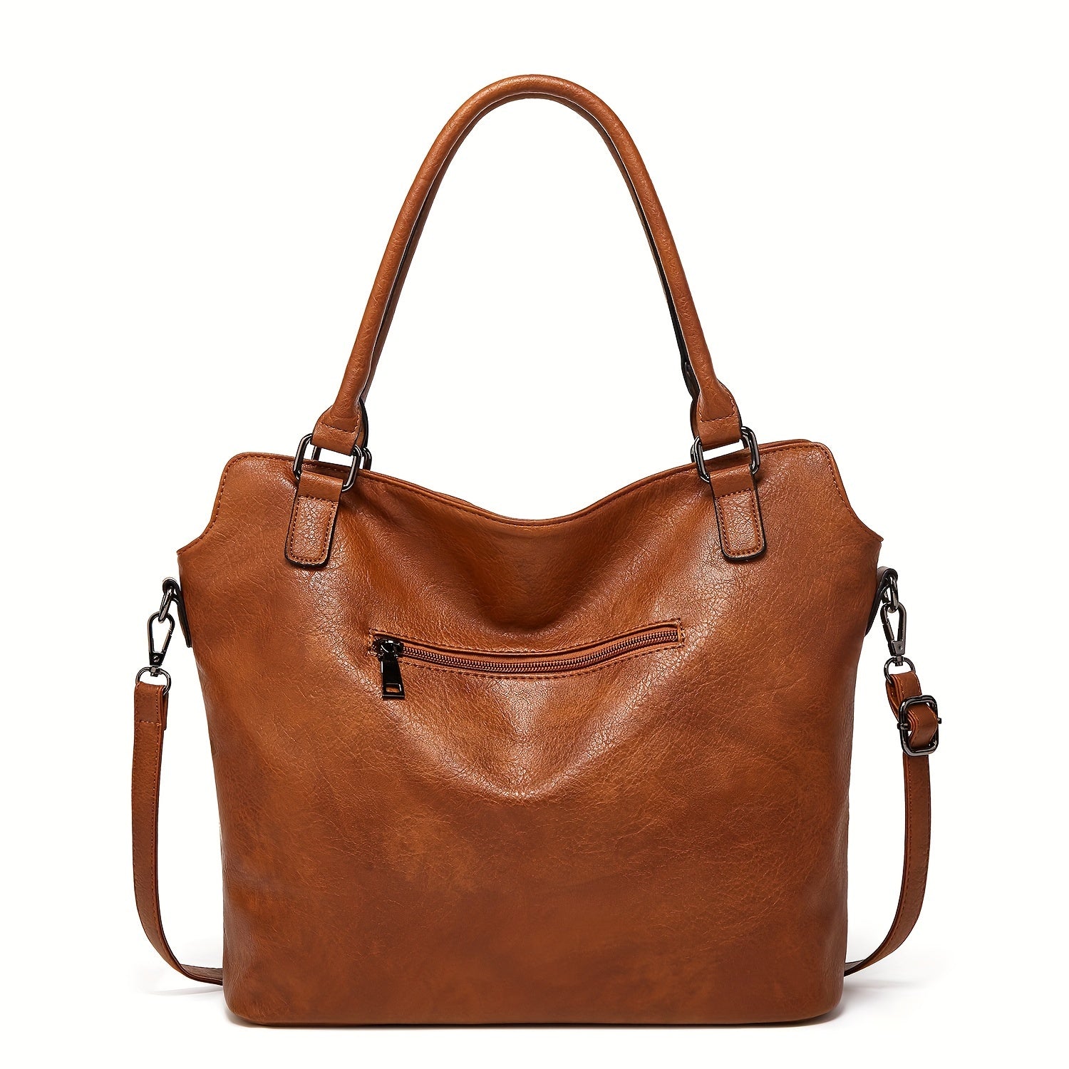 Vintage PU Leather Tote & Crossbody Bag Set for Women