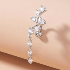 Heart Shape Belly Button Ring Dangle Body Piercing Jewelry