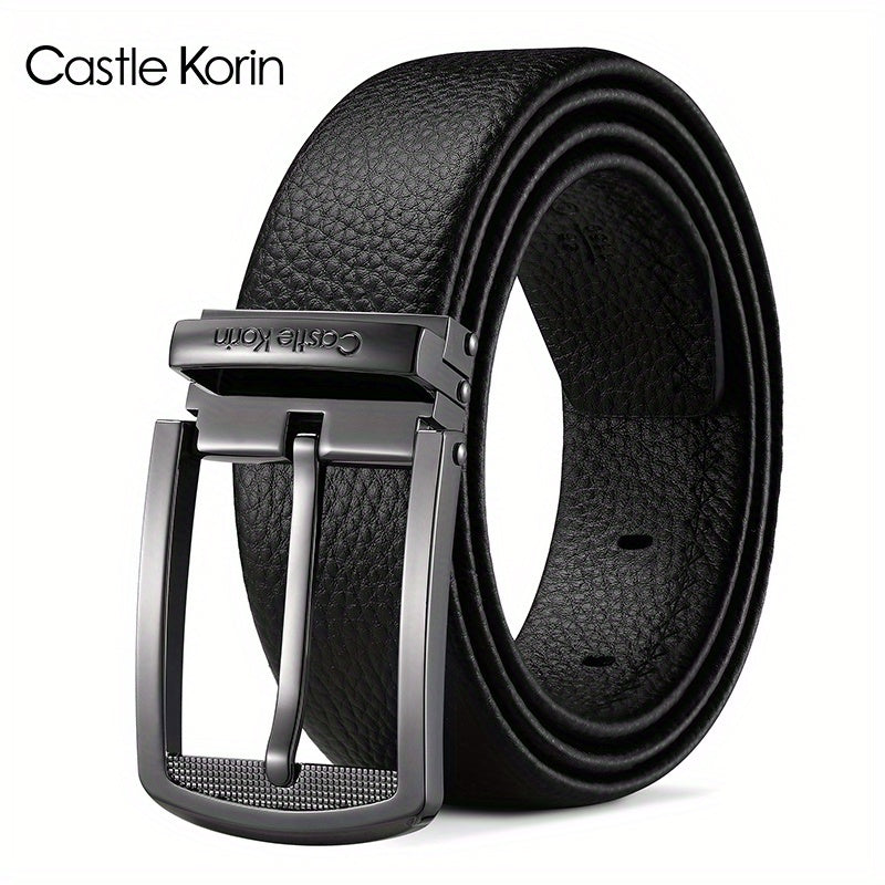 Men's Leather Belt Insert Buckle First Layer Cowhide Leather Length 47 24in