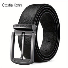 Men's Leather Belt Insert Buckle First Layer Cowhide Leather Length 47 24in