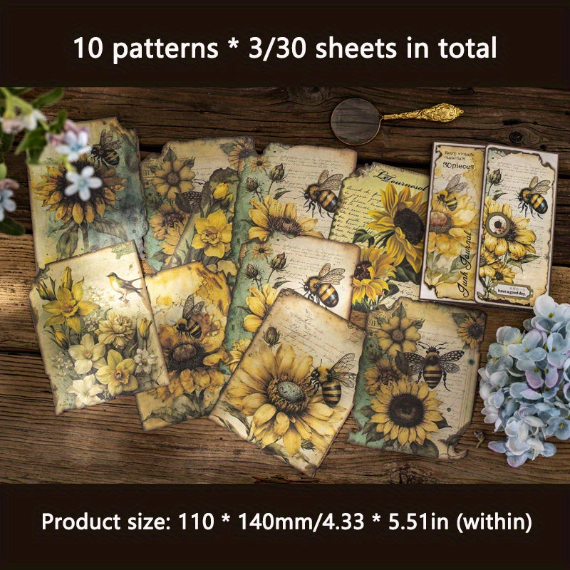 30 Sheets Halloween Scrapbook Paper for DIY Packaging Decoration
