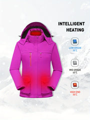 Waterproof Hooded Ski Jacket for Women