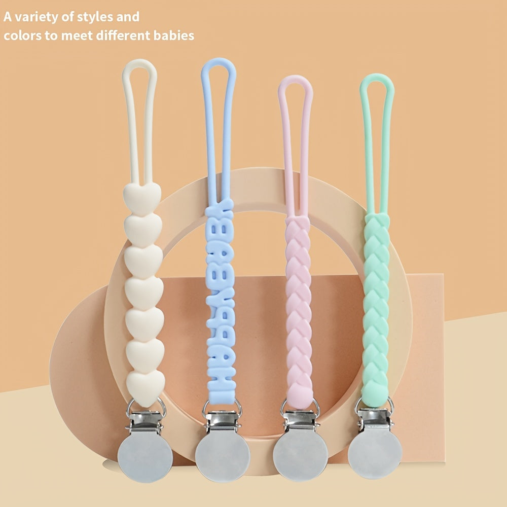 Silicone Pacifier Clips & Strap Clips for Boys & Girls