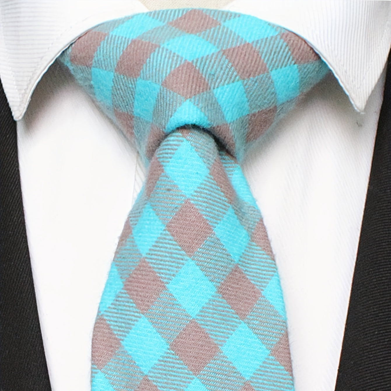 Men's Plaid Business Casual Tie Daily Working Accessories