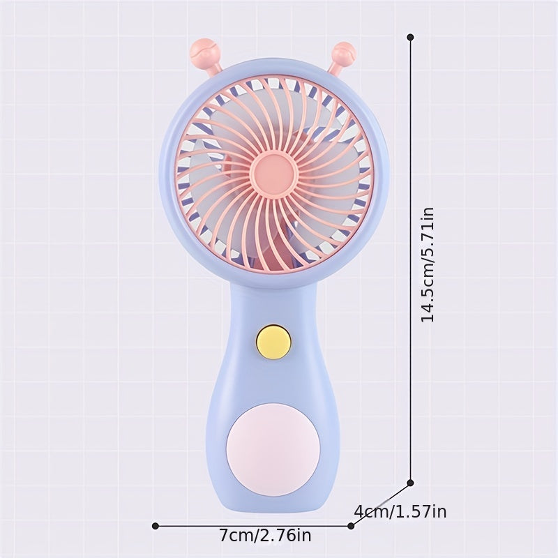 Cartoon Snail Handheld Fan USB Rechargeable Mini Pocket Fan