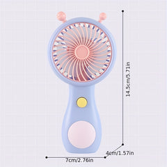Cartoon Snail Handheld Fan USB Rechargeable Mini Pocket Fan