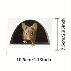Realistic 3D Mouse Wall Decal - Fun and Unique Home Decor