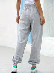  Casual Pants Women's Plus Solid Elastic Medium Stretch Joggers
