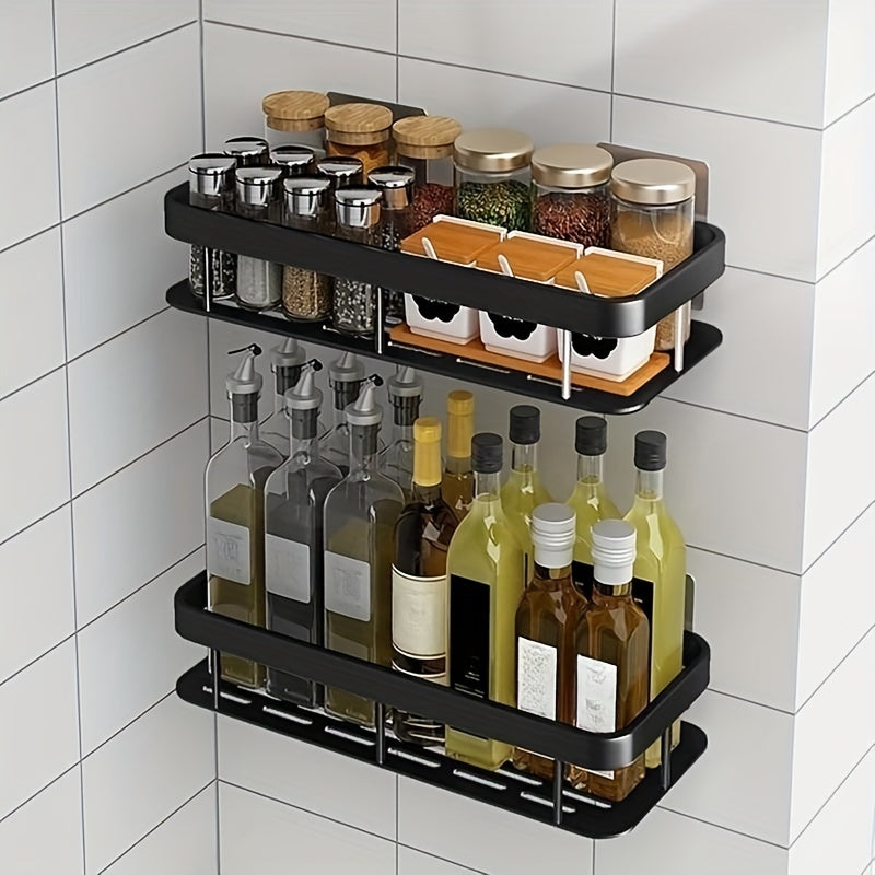 Bathroom Storage Rack No Drill Wall Mount Corner Shelf Holder