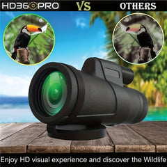 12x50 Monocular Telescope IPX4 Waterproof Outdoor Camping Bird Watching