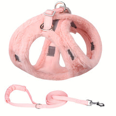 Winter Warm Dog Harness With Leash Set