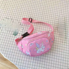 Kids Cartoon Pony Waist Bag Lightweight Chest Bag